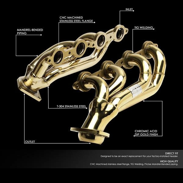 00-16 Chevy Silverado GMC Sierra 4.8/5.3/6.0/6.2L Exhaust Header - Stainless Steel