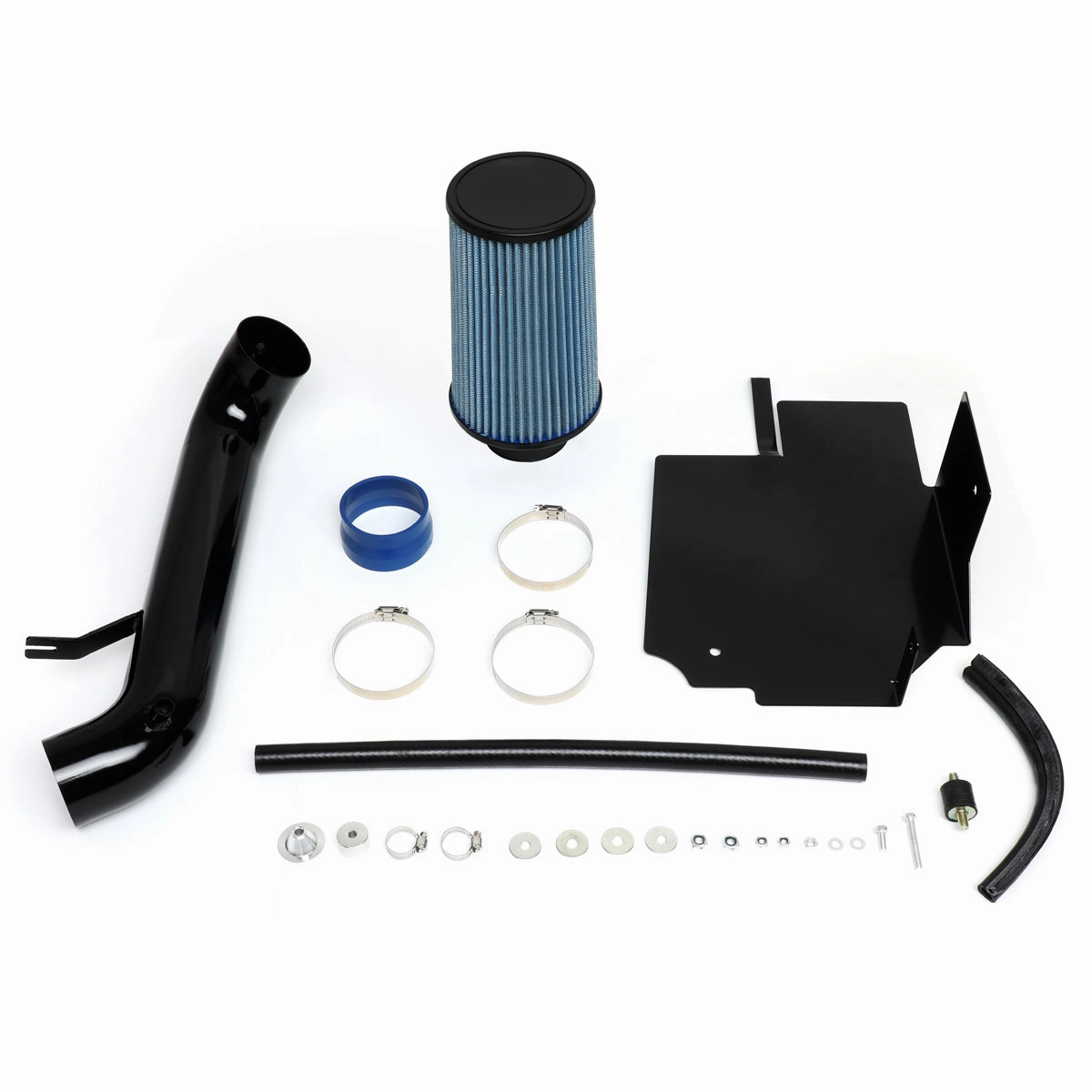 02-03 Jeep Liberty 3.7L V6 Black Cold Air Intake w/Heat Shield Cone Filter