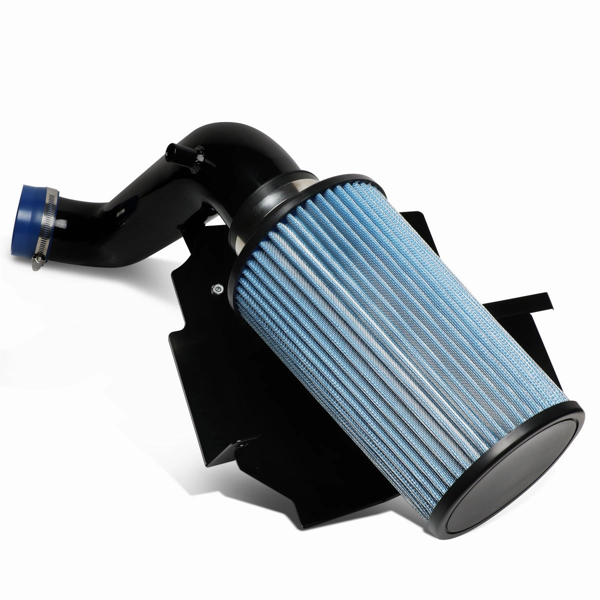 02-03 Jeep Liberty 3.7L V6 Black Cold Air Intake w/Heat Shield Cone Filter