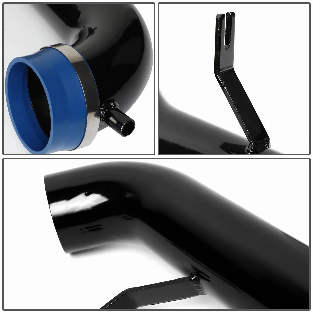02-03 Jeep Liberty 3.7L V6 Black Cold Air Intake w/Heat Shield Cone Filter