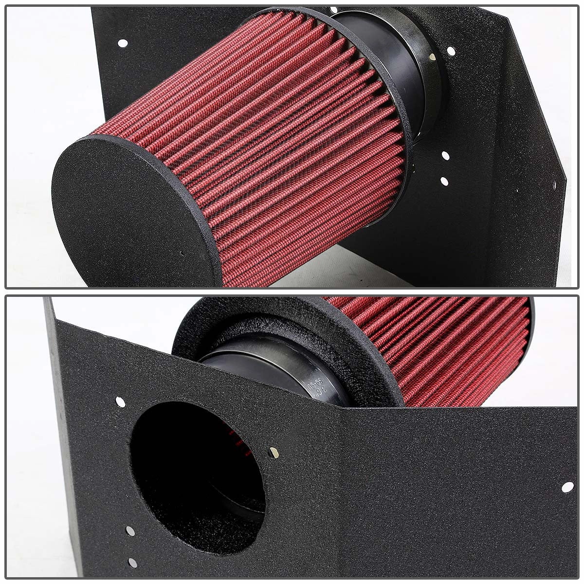 03-05 Lincoln Aviator 4.6L V8 Black Cold Air Intake w/Heat Shield Cone Filter