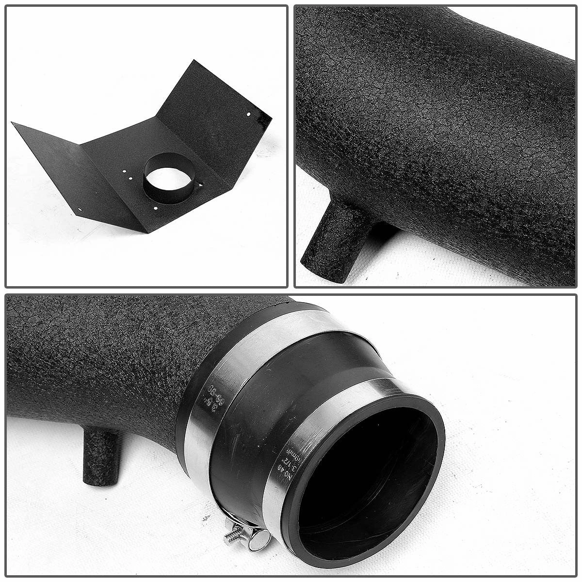03-05 Lincoln Aviator 4.6L V8 Black Cold Air Intake w/Heat Shield Cone Filter