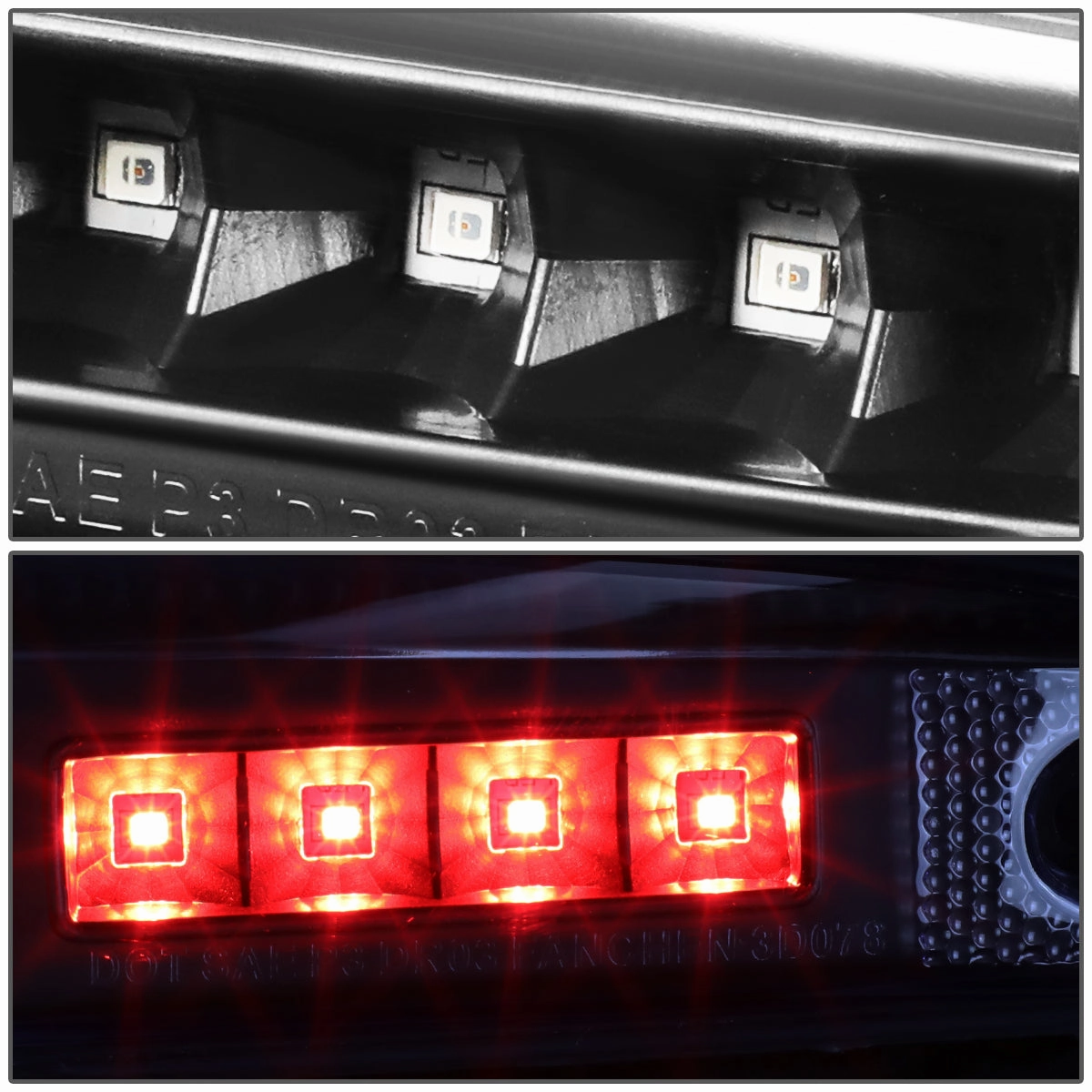 03-06 Dodge Ram 2500 3500 LED Bar Rear Center Tailgate Light - Black Housing