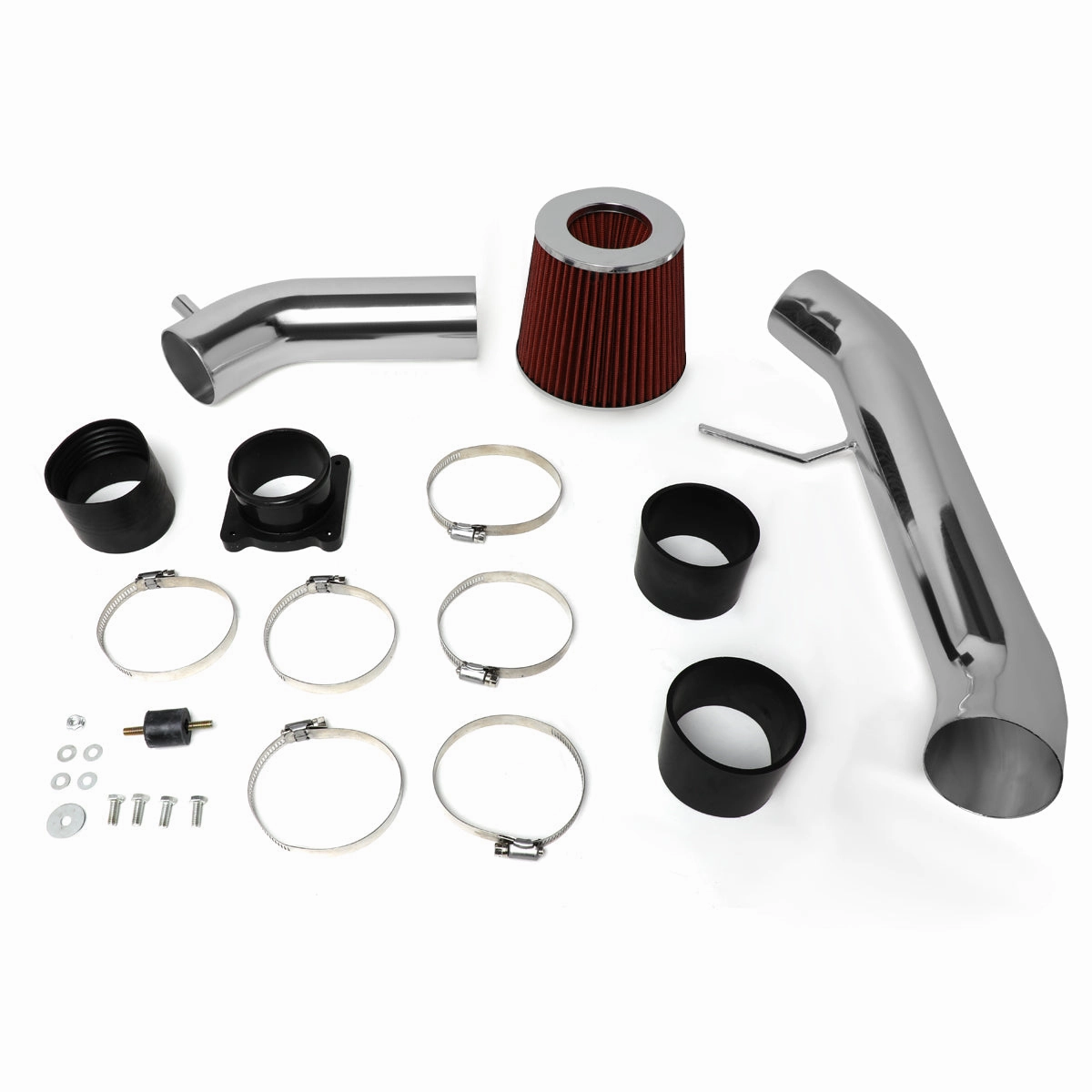 03-06 Infiniti G35 Aluminum Cold Air Intake w/Red Cone Filter