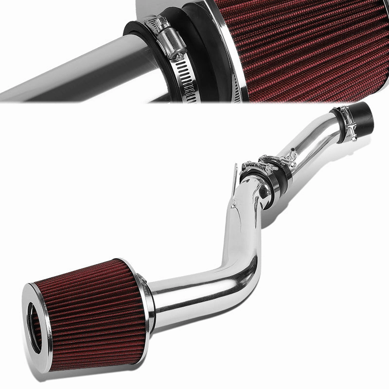 03-08 Hyundai Tiburon 2.7L V6 Aluminum Cold Air Intake w/Red Cone Filter