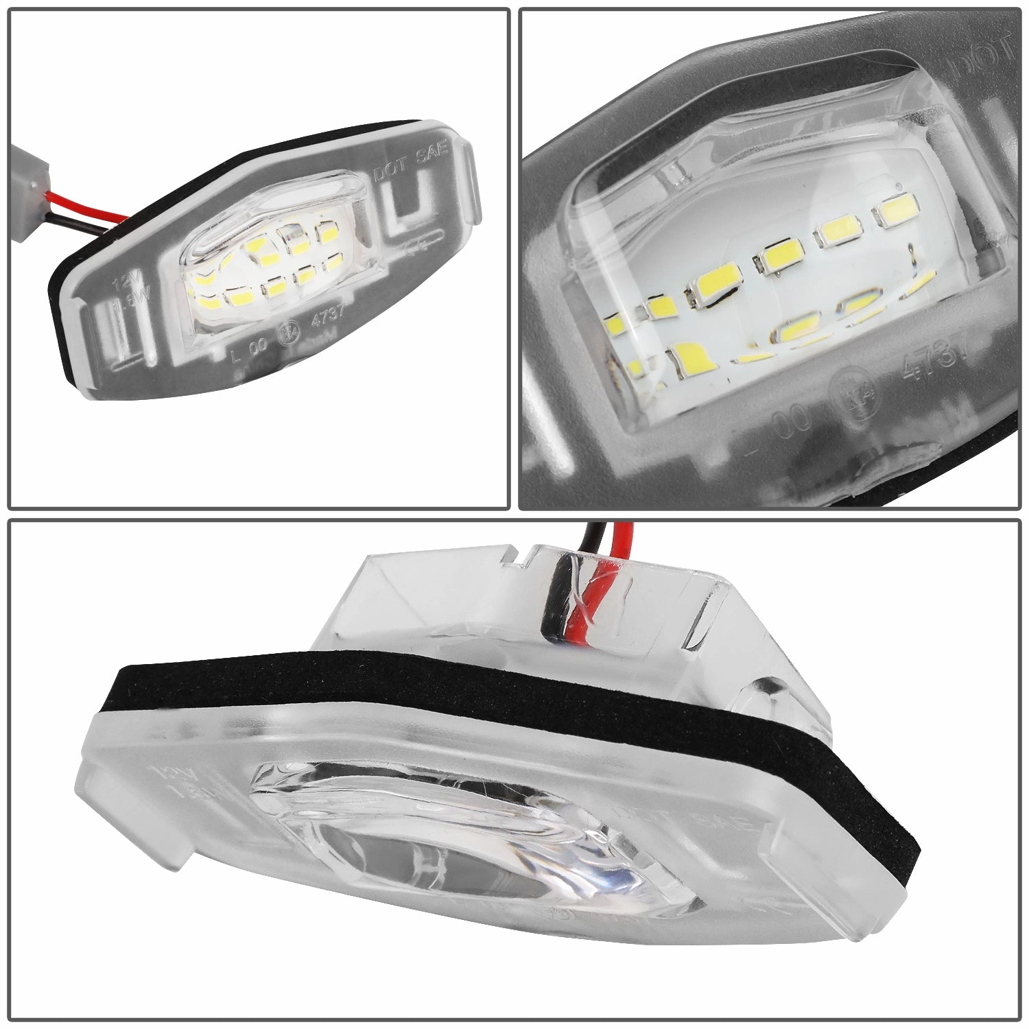 03-17 Honda Accord 01-05 Honda Civic White LED License Plate Lights