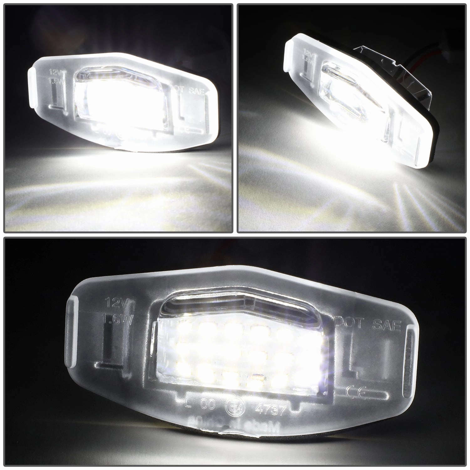 03-17 Honda Accord 01-05 Honda Civic White LED License Plate Lights