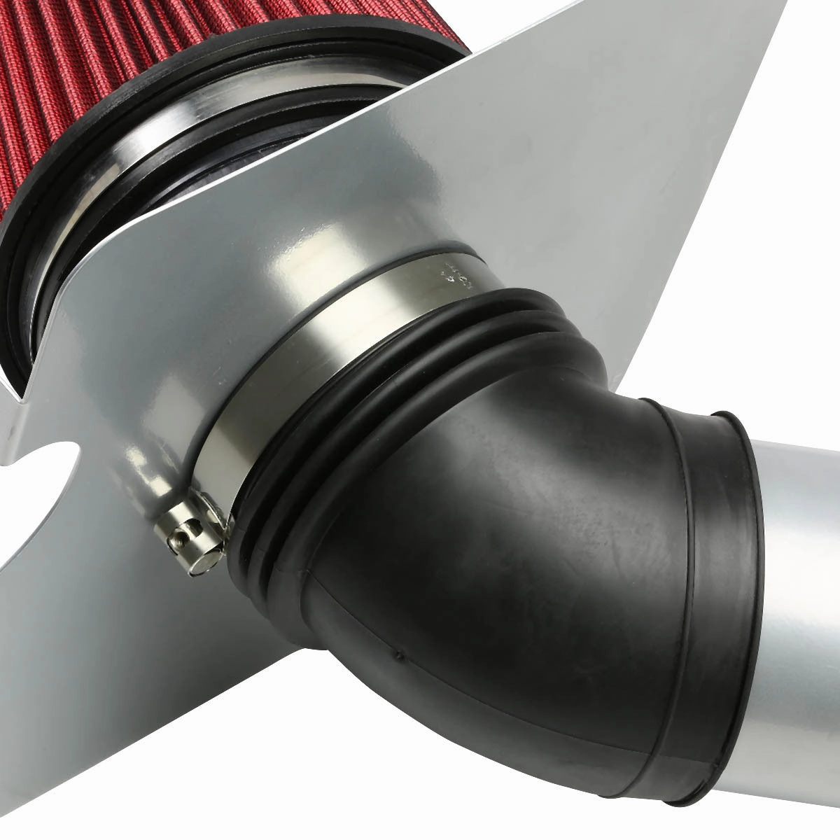 04-05 Chevy Silverado GMC Sierra 6.6L Diesel Aluminum Cold Air Intake w/Heat Shield Filter