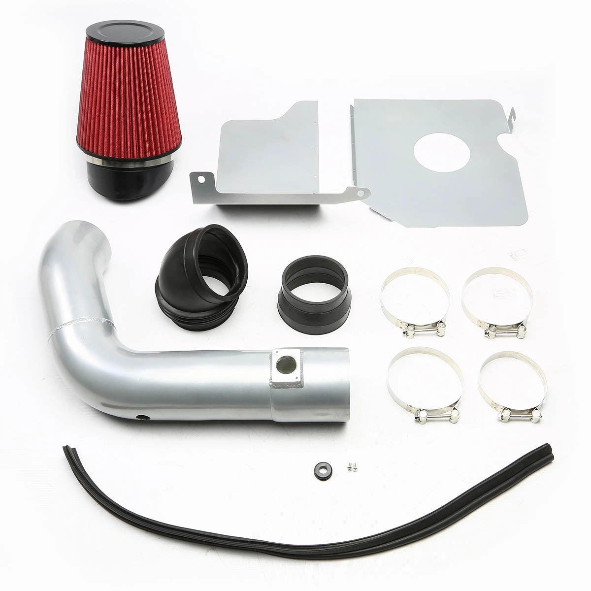 04-05 Chevy Silverado GMC Sierra 6.6L Diesel Aluminum Cold Air Intake w/Heat Shield Filter