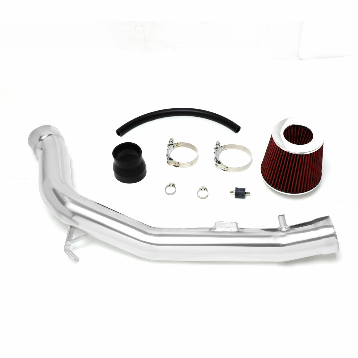 04-06 Nissan Maxima Aluminum Cold Air Intake w/Red Cone Filter
