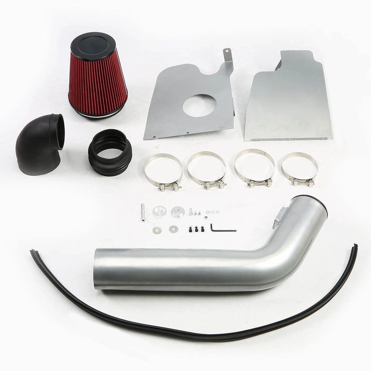 04-08 Ford F150 5.4L V8 Aluminum Cold Air Intake w/Heat Shield Cone Filter