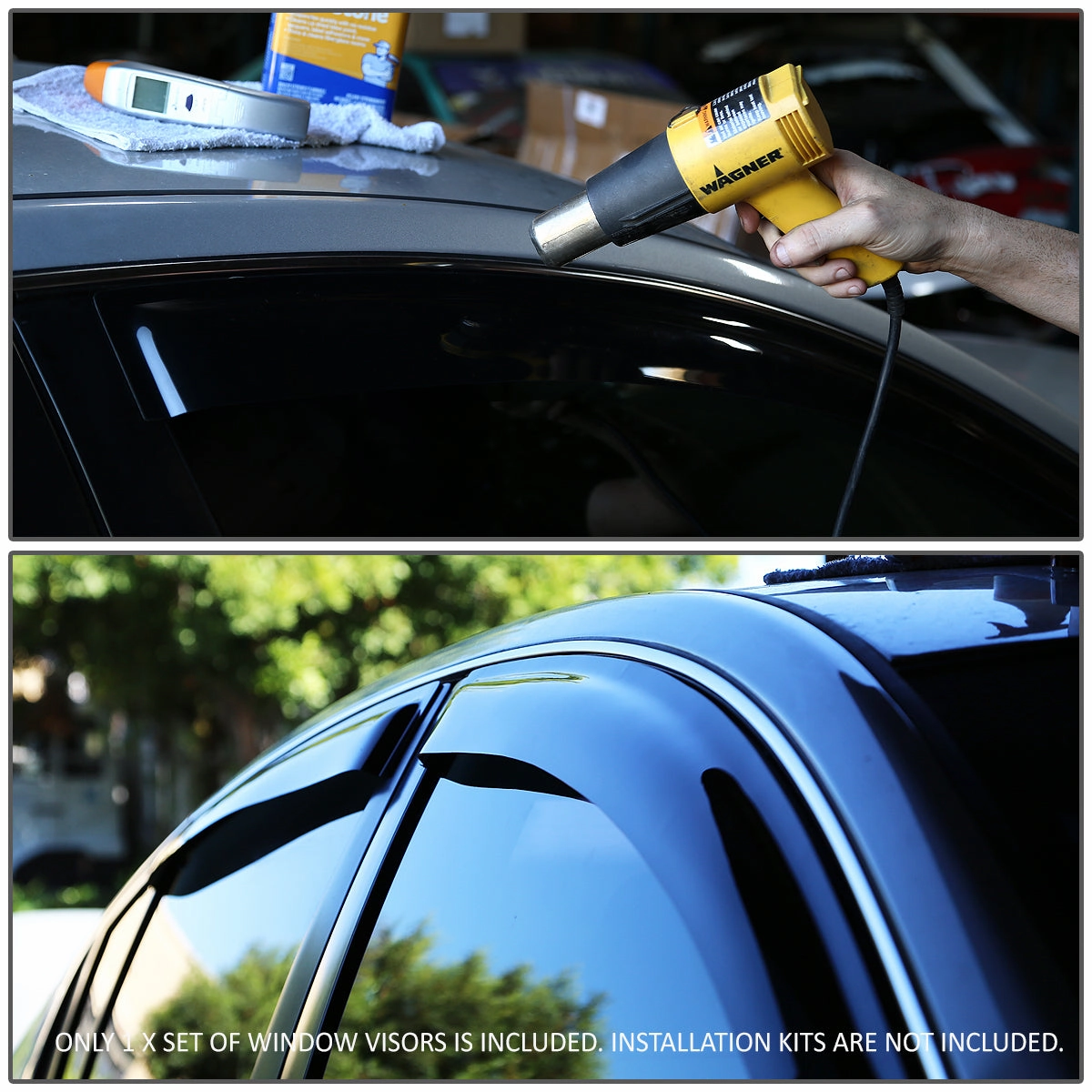 04-08 Suzuki Forenza Tape-On Window Visors Wind Deflectors