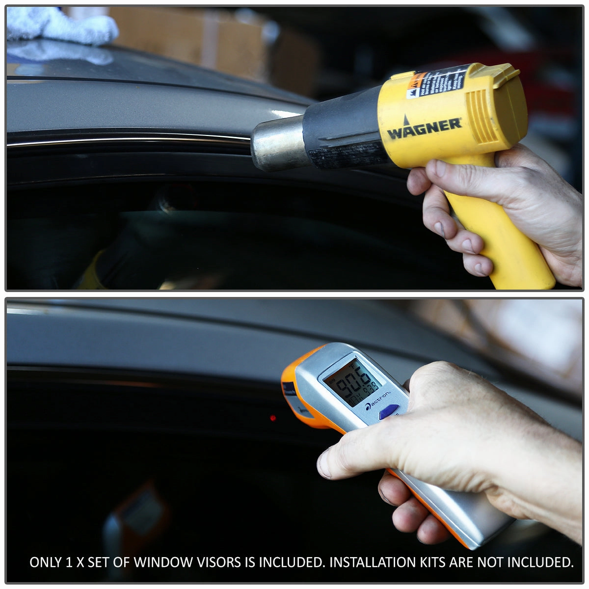 04-08 Suzuki Forenza Tape-On Window Visors Wind Deflectors