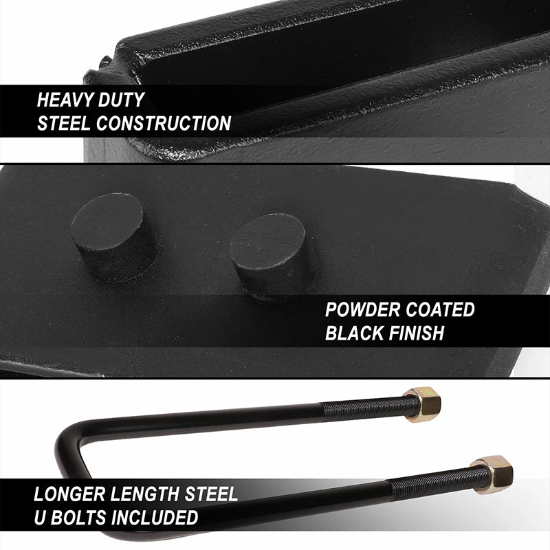 04-22 Ford F150 RWD 1 in. Rear Lift Block Kit  U-Bolts