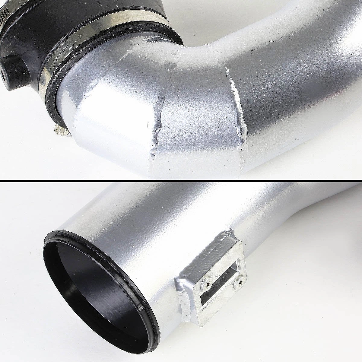 05-09 Ford Mustang 4.6L V8 Aluminum Cold Air Intake Kit w/Heat Shield Filter - Silver