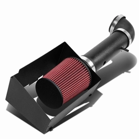 06-10 Jeep Grand Cherokee 6.1L V8 Black Cold Air Intake w/Heat Shield Cone Filter