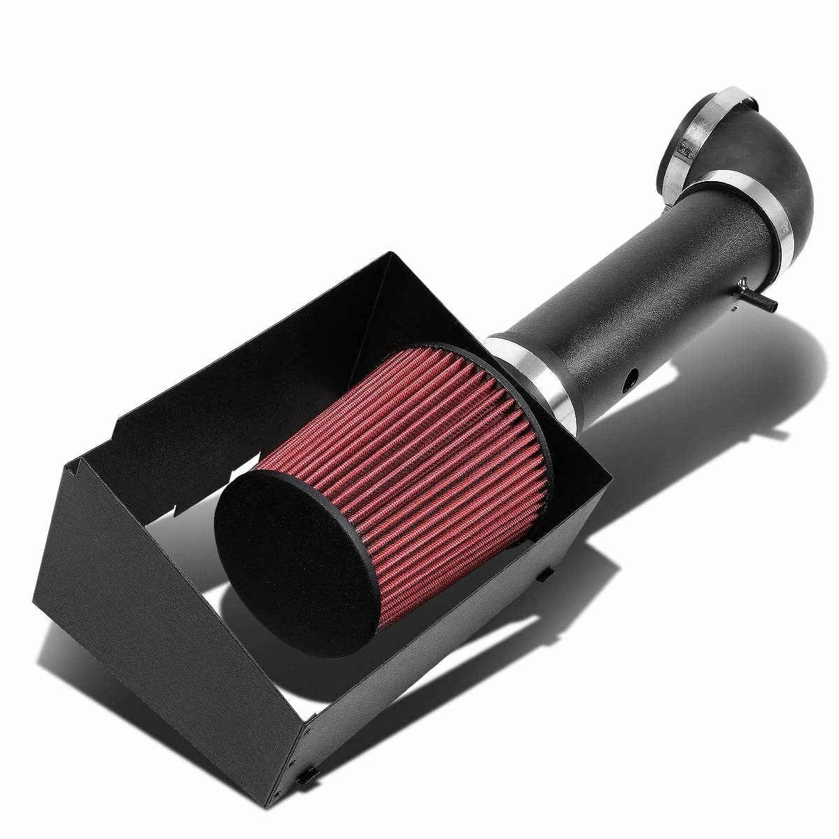 06-10 Jeep Grand Cherokee 6.1L V8 Black Cold Air Intake w/Heat Shield Cone Filter