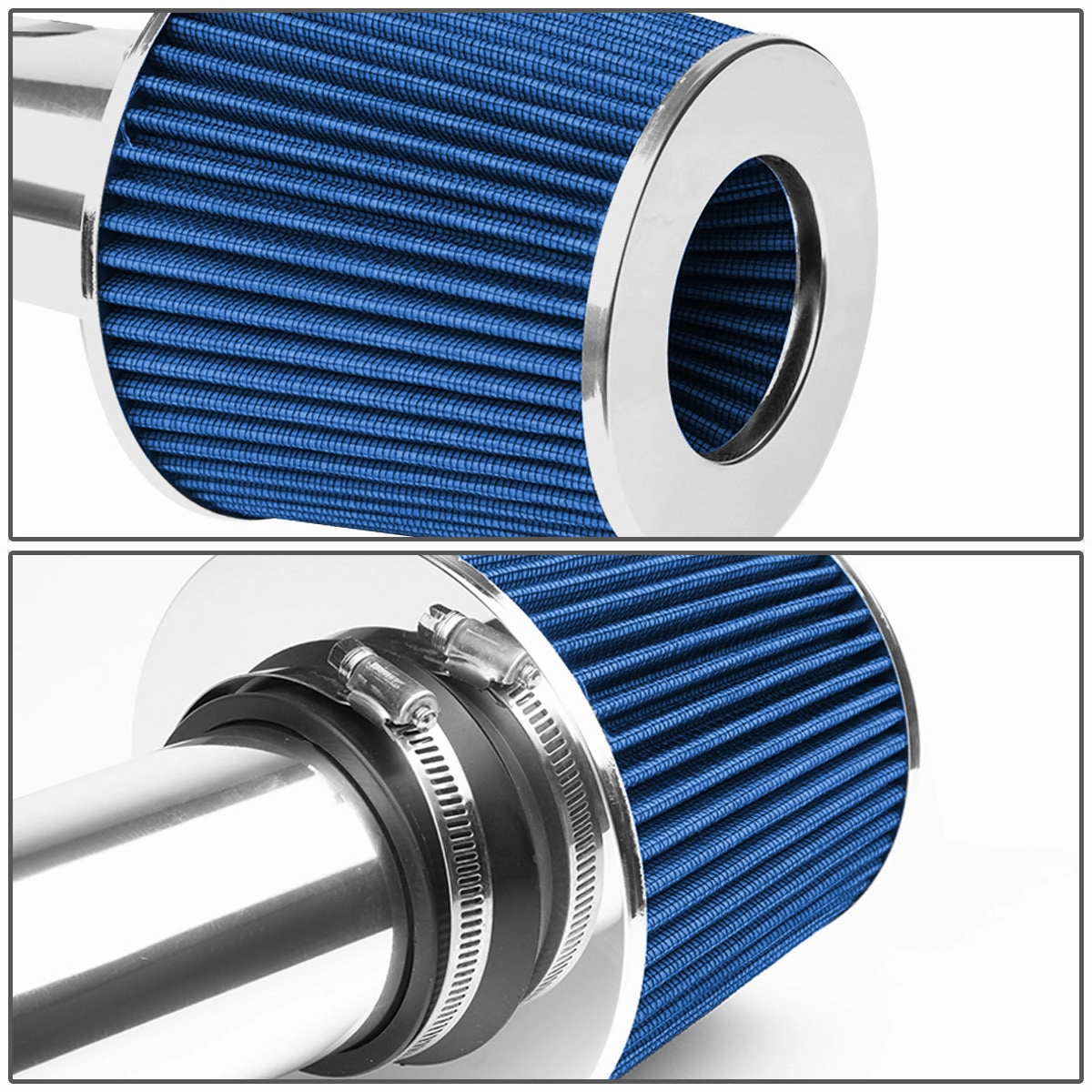 06-12 Mitsubishi Eclipse V6 Aluminum Cold Air Intake w/Blue Cone Filter
