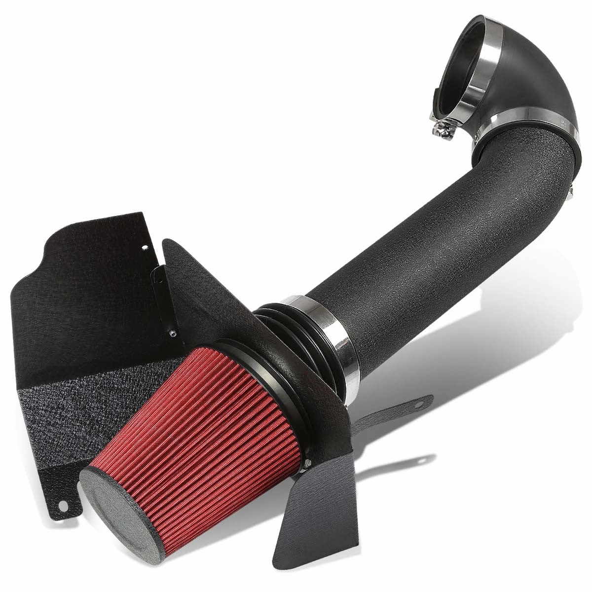 07-08 Chevy Silverado GMC Sierra 4.8L 5.3L 6.0L Black Cold Air Intake w/Heat Shield Filter