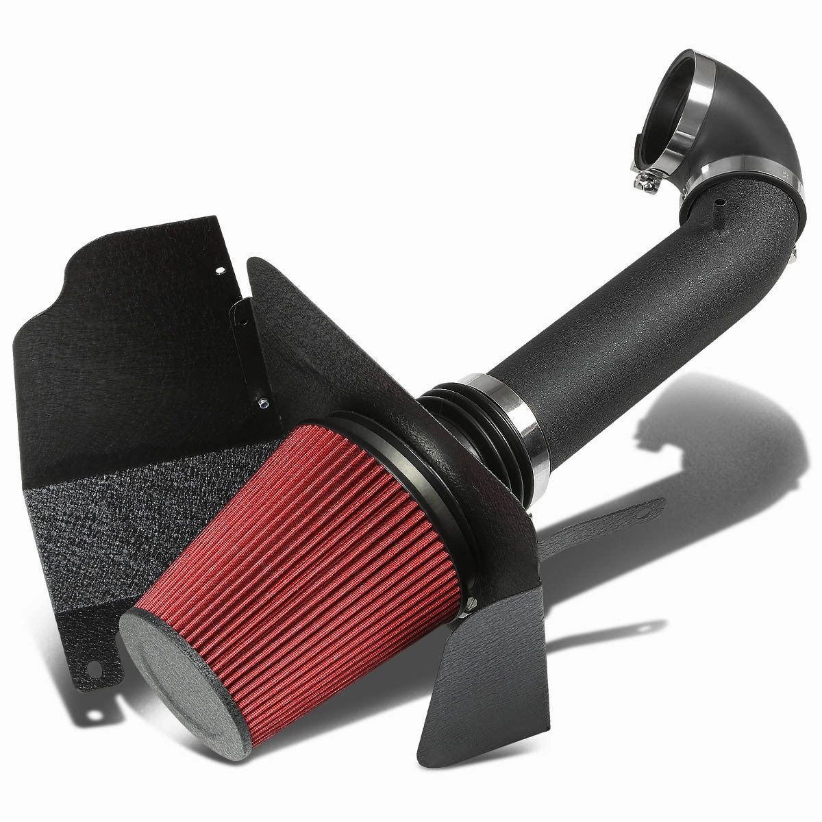 07-08 Chevy Silverado GMC Sierra 4.8L 6.2L Black Cold Air Intake w/Heat Shield Filter