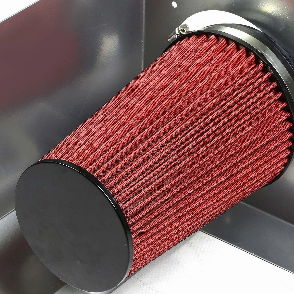 07-08 Chevy Silverado GMC Sierra Yukon Aluminum Cold Air Intake w/Heat Shield Filter - Silver