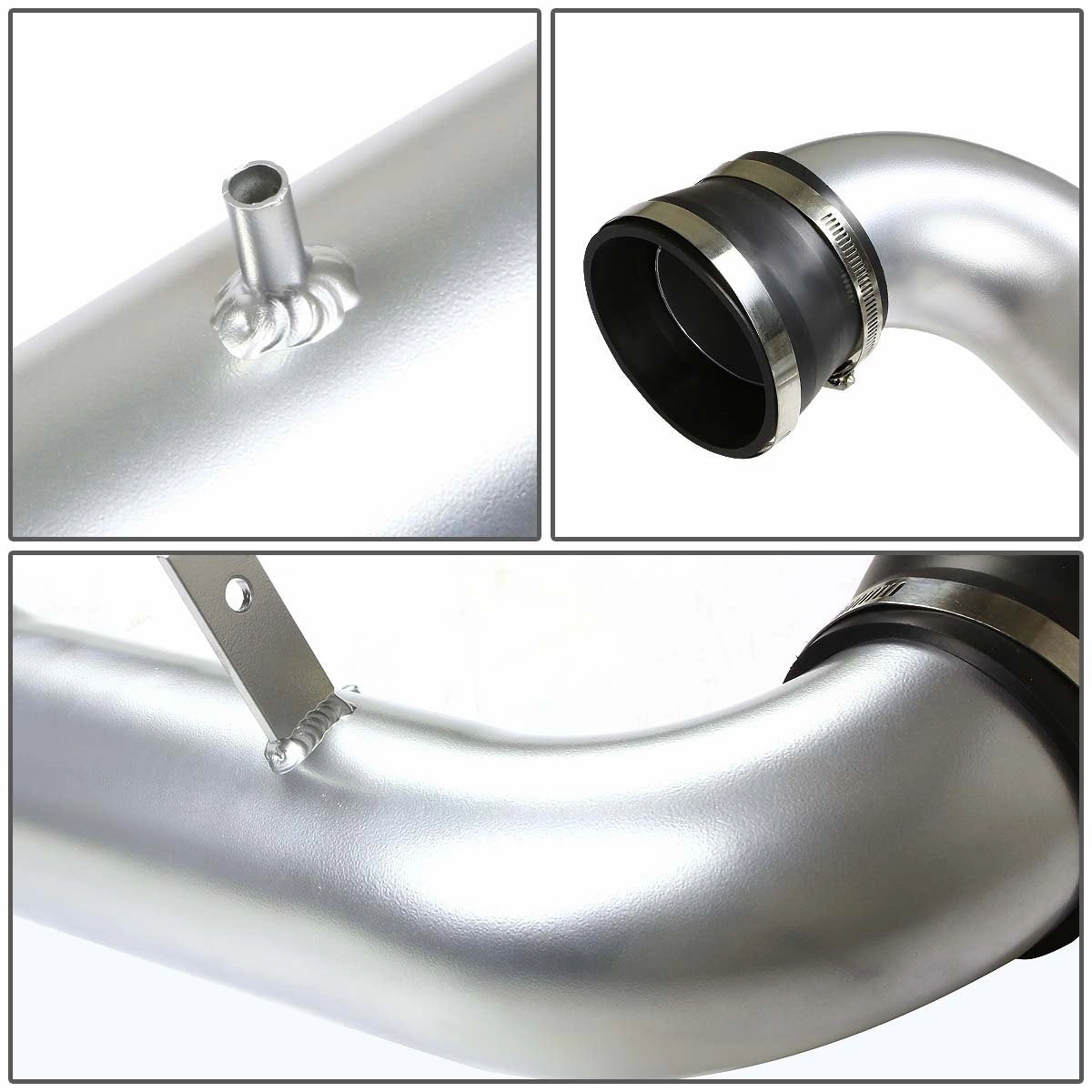 07-08 Chevy Silverado GMC Sierra Yukon Aluminum Cold Air Intake w/Heat Shield Filter - Silver