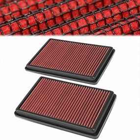 07-09 Jaguar XK 4.2L V8 Pair Drop-in Panel Air Filter - Red