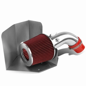 07-09 Toyota Camry 2.4L L4 Red Cold Air Intake w/Heat Shield Cone Filter