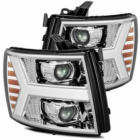 07-13 Chevrolet Silverado LUXX-Series LED Projector Headlights Chrome