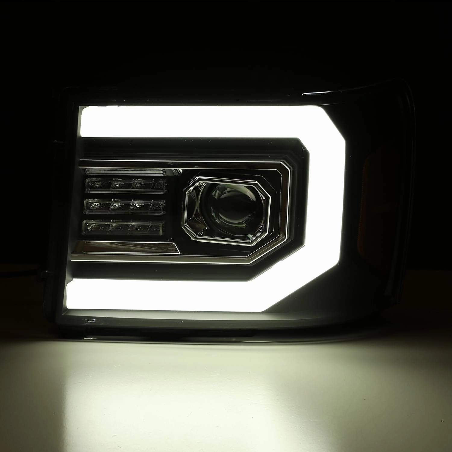 07-13 GMC Sierra LUXX-Series LED Projector Headlights Chrome