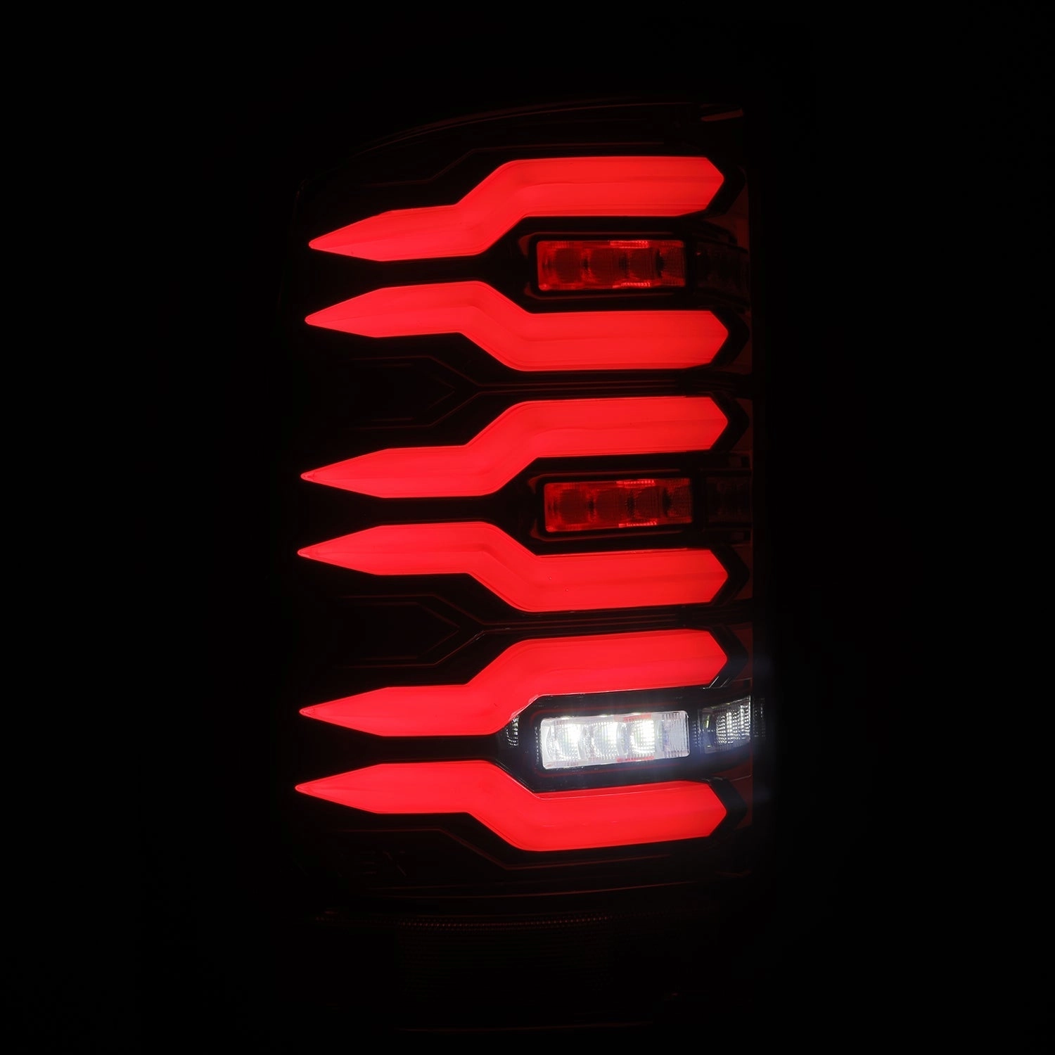 07-13 GMC Sierra LUXX-Series LED Tail Lights Black Red