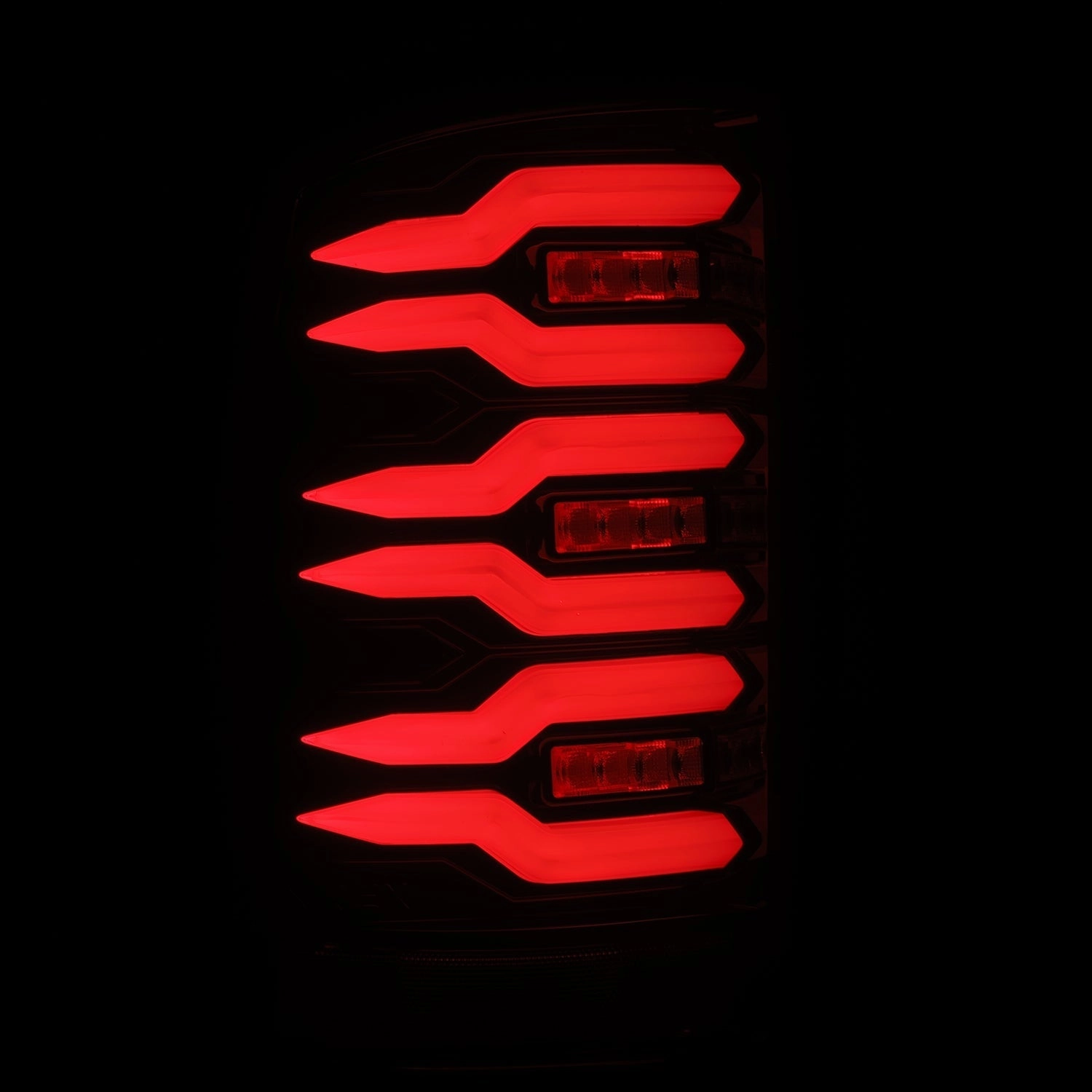 07-13 GMC Sierra LUXX-Series LED Tail Lights Black Red