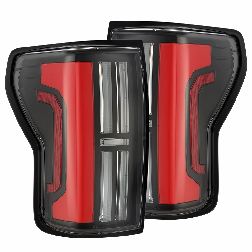 07-13 Toyota Tundra Nova-Series Prismatic LED Tail Lights Black-Red