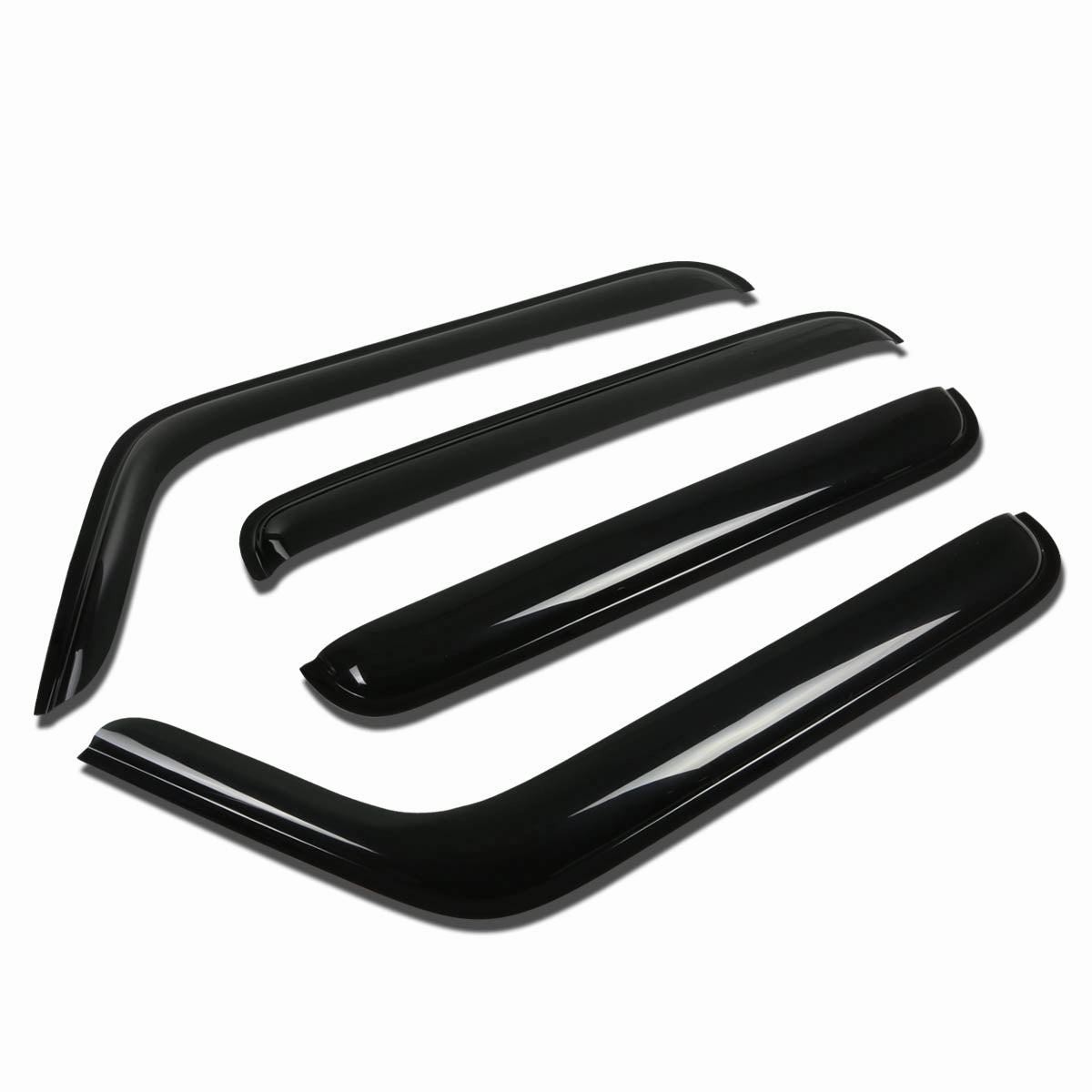 07-14 Jeep Wrangler Tape-On Wind Deflectors Window Visors