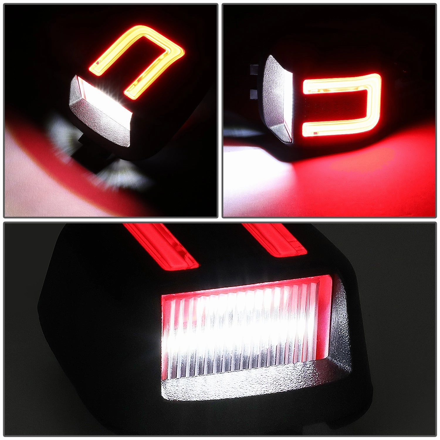 07-19 Nissan Frontier Navara 08-15 Armada White LED Red Tube License Plate Lights