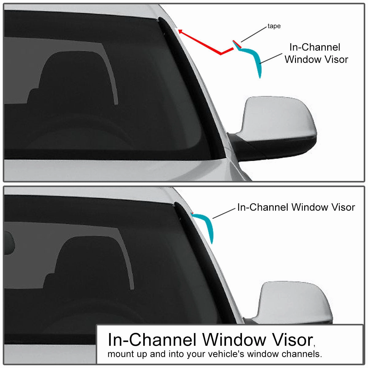 08-09 Acura TSX Wind Deflectors Window Visors Vent Rain Guard - Smoked - Acrylic - 4 Pcs
