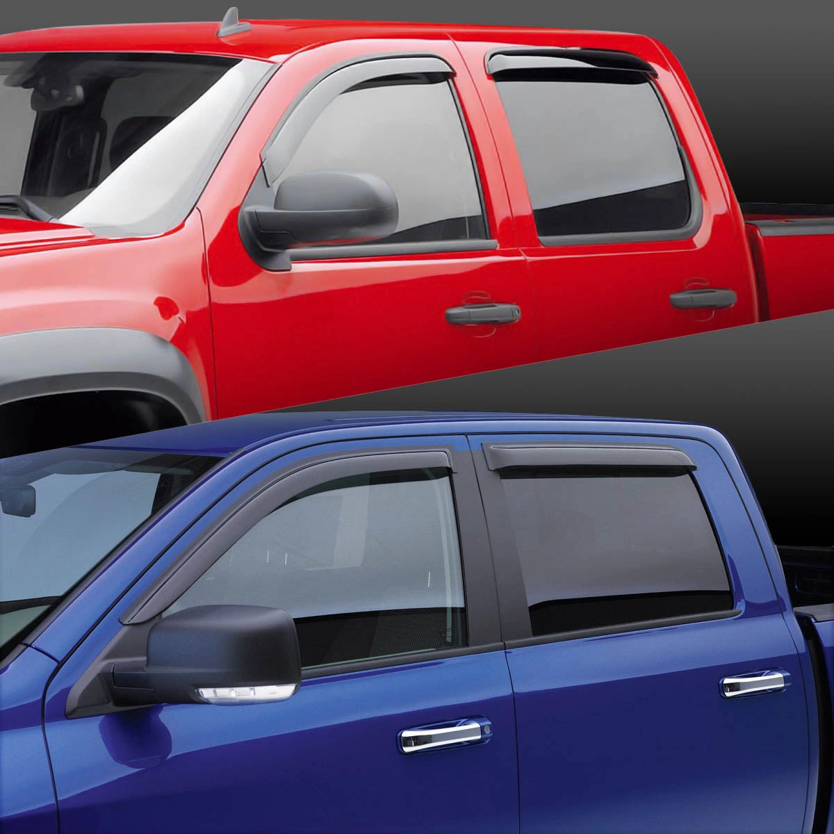08-10 Saturn Vibe Tape-On Wind Deflectors Window Visors
