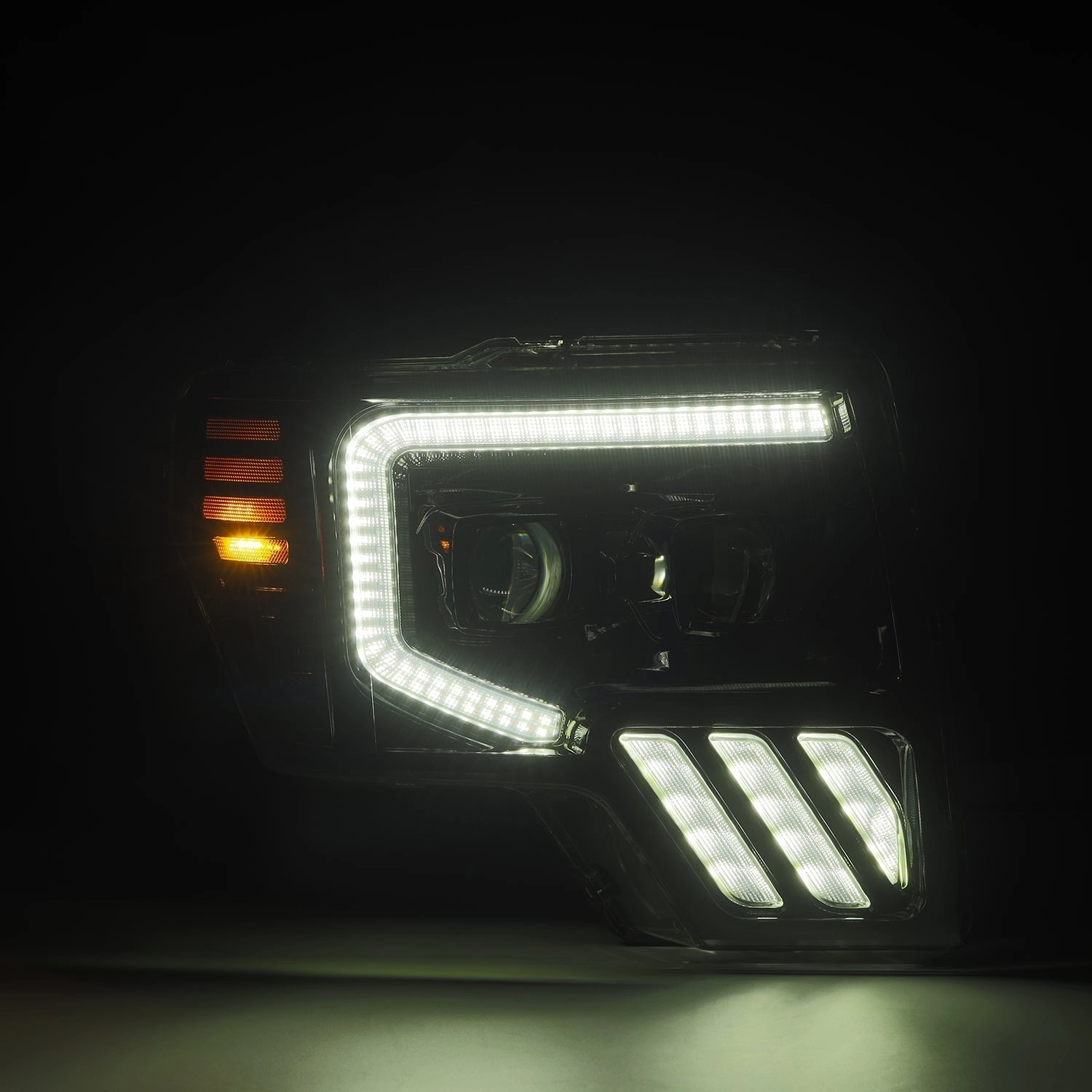 09-14 Ford F150 MKII LUXX-Series LED Projector Headlights Alpha-Black