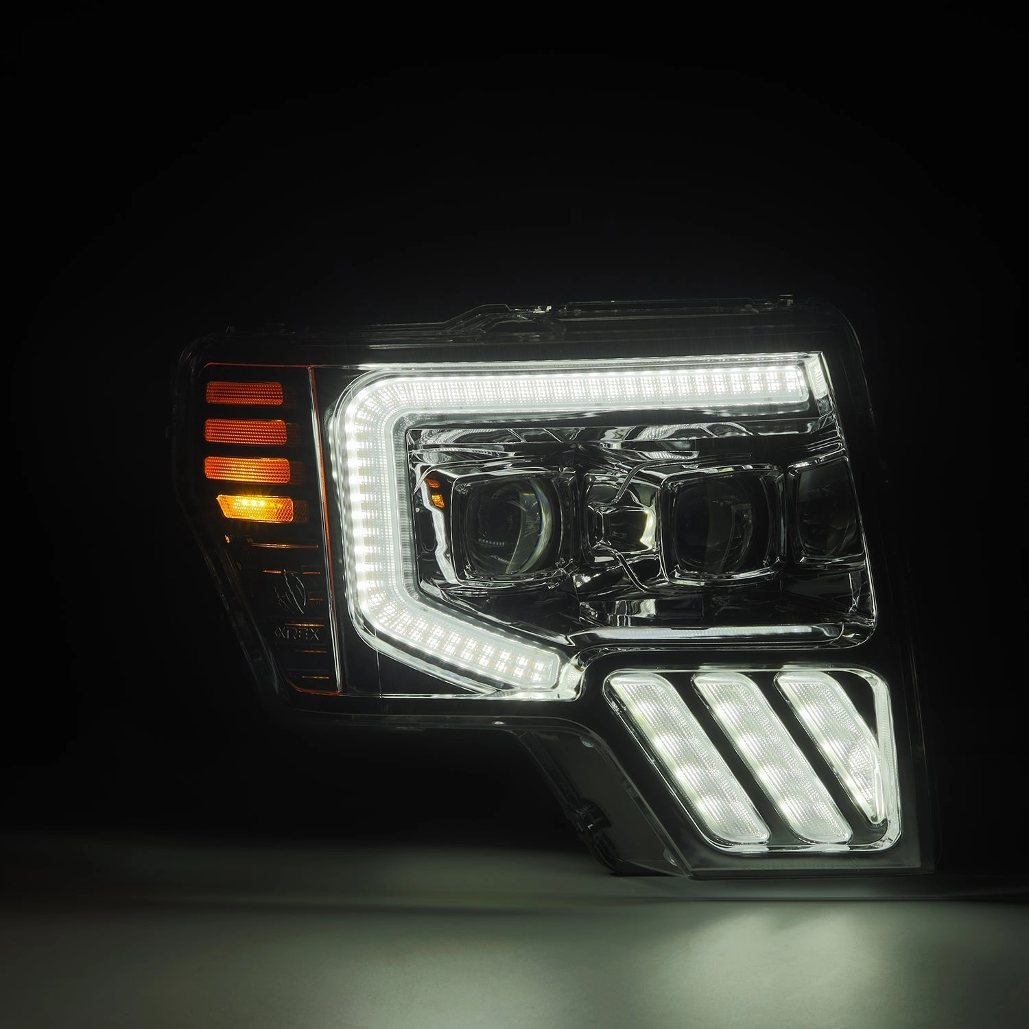 09-14 Ford F150 MKII LUXX-Series LED Projector Headlights Chrome