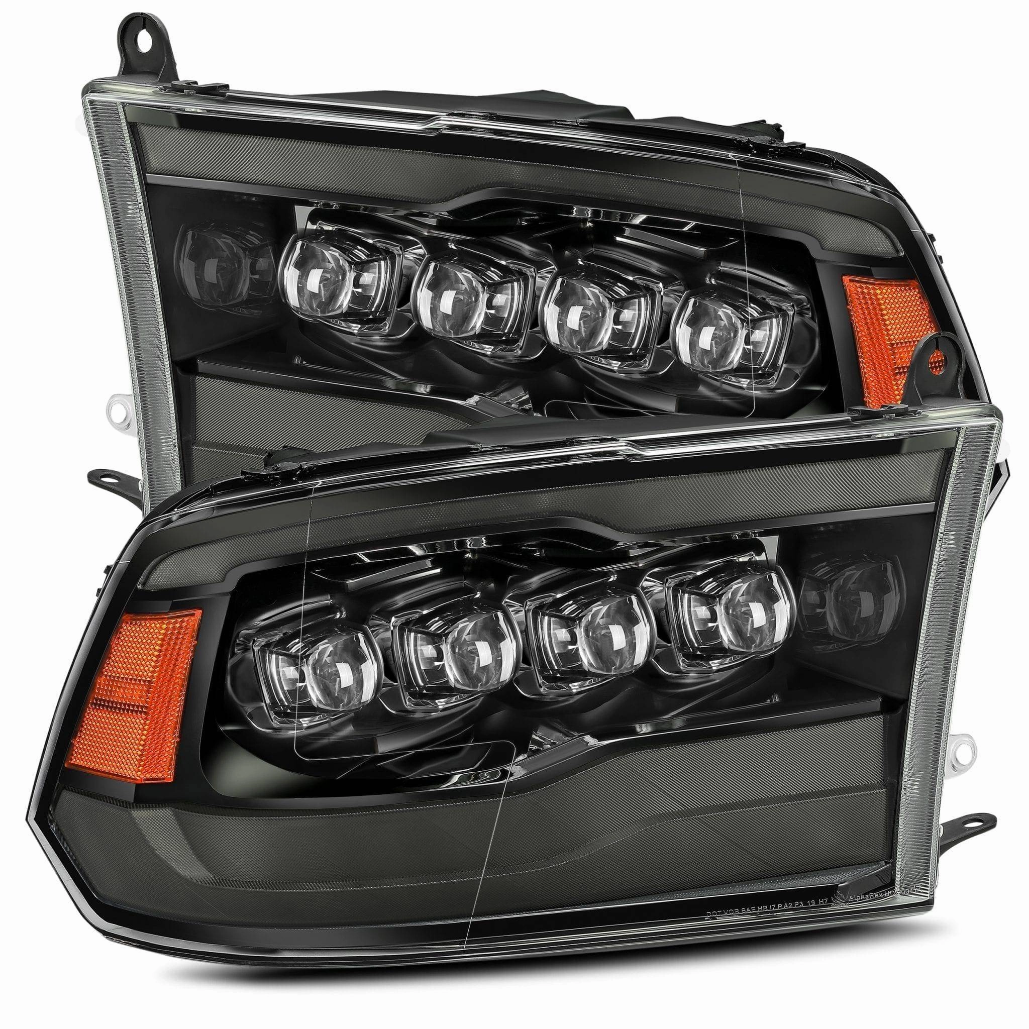 09-18 Ram Truck NOVA-Series LED Projector Headlights Alpha-Black