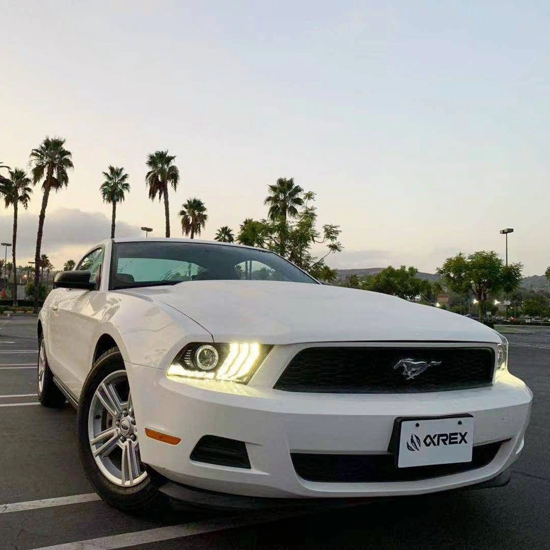 10-12 Ford Mustang LUXX-Series LED Projector Headlights Black