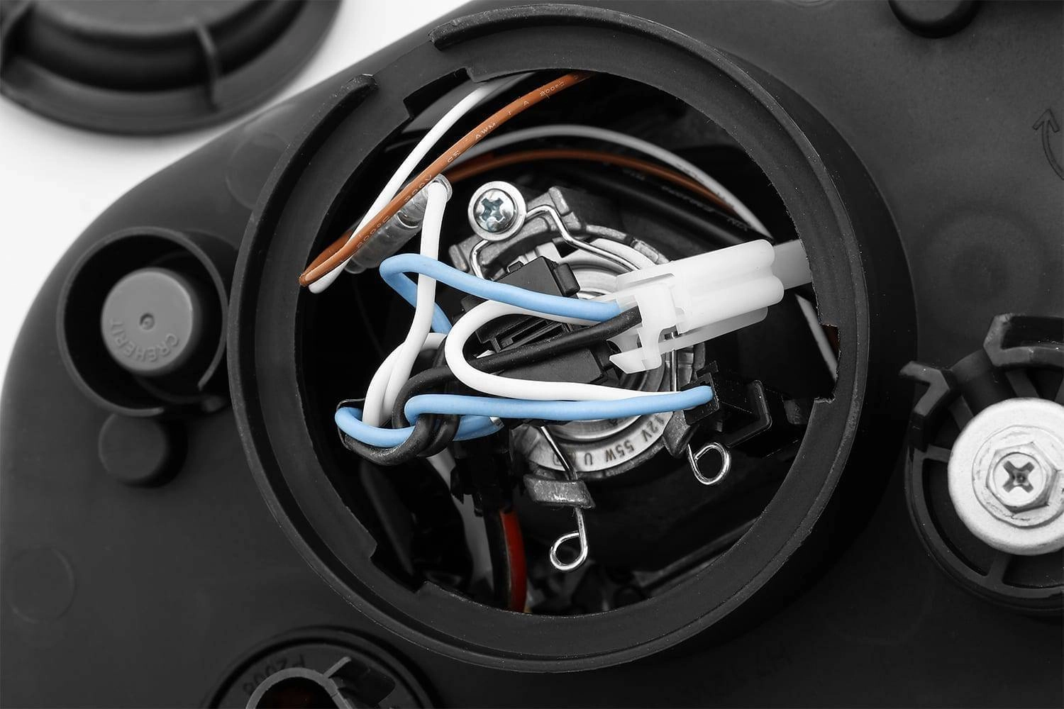 10-12 Ford Mustang LUXX-Series LED Projector Headlights Black