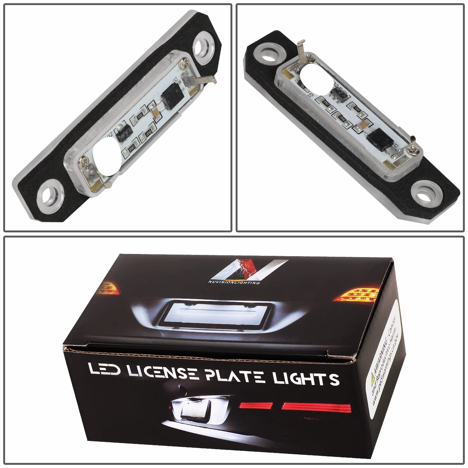 10-14 Ford Mustang 08-11 Ford Focus White LED License Plate Lights