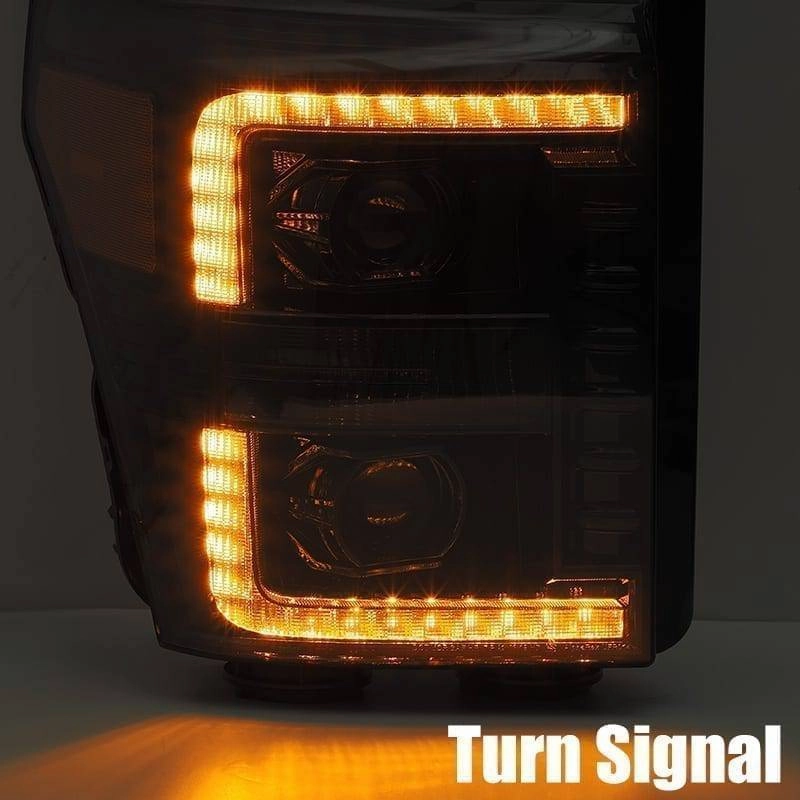 11-16 Ford Super Duty PRO-Series Halogen Projector Headlights Black