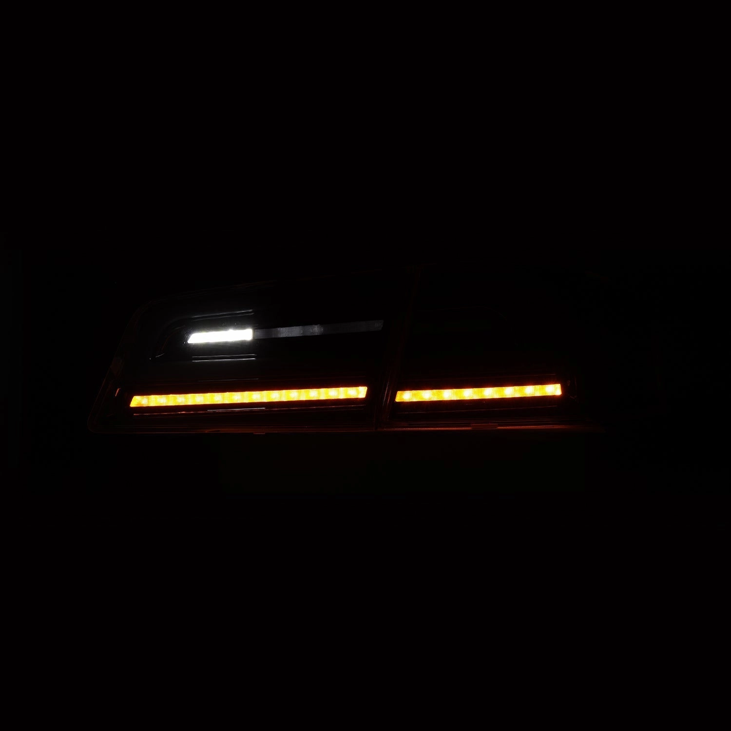 12-21 Tesla Model S LUXX-Series LED Tail Lights Black Smoke (With Black Trunk Center Piece Replacement)