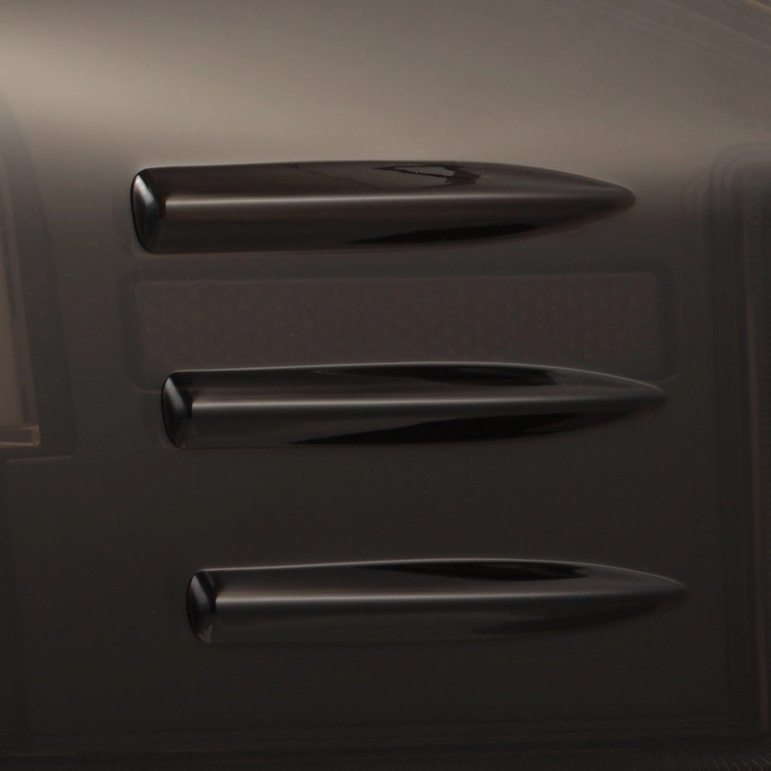 12-21 Tesla Model S LUXX-Series LED Tail Lights Black Smoke (With Black Trunk Center Piece Replacement)