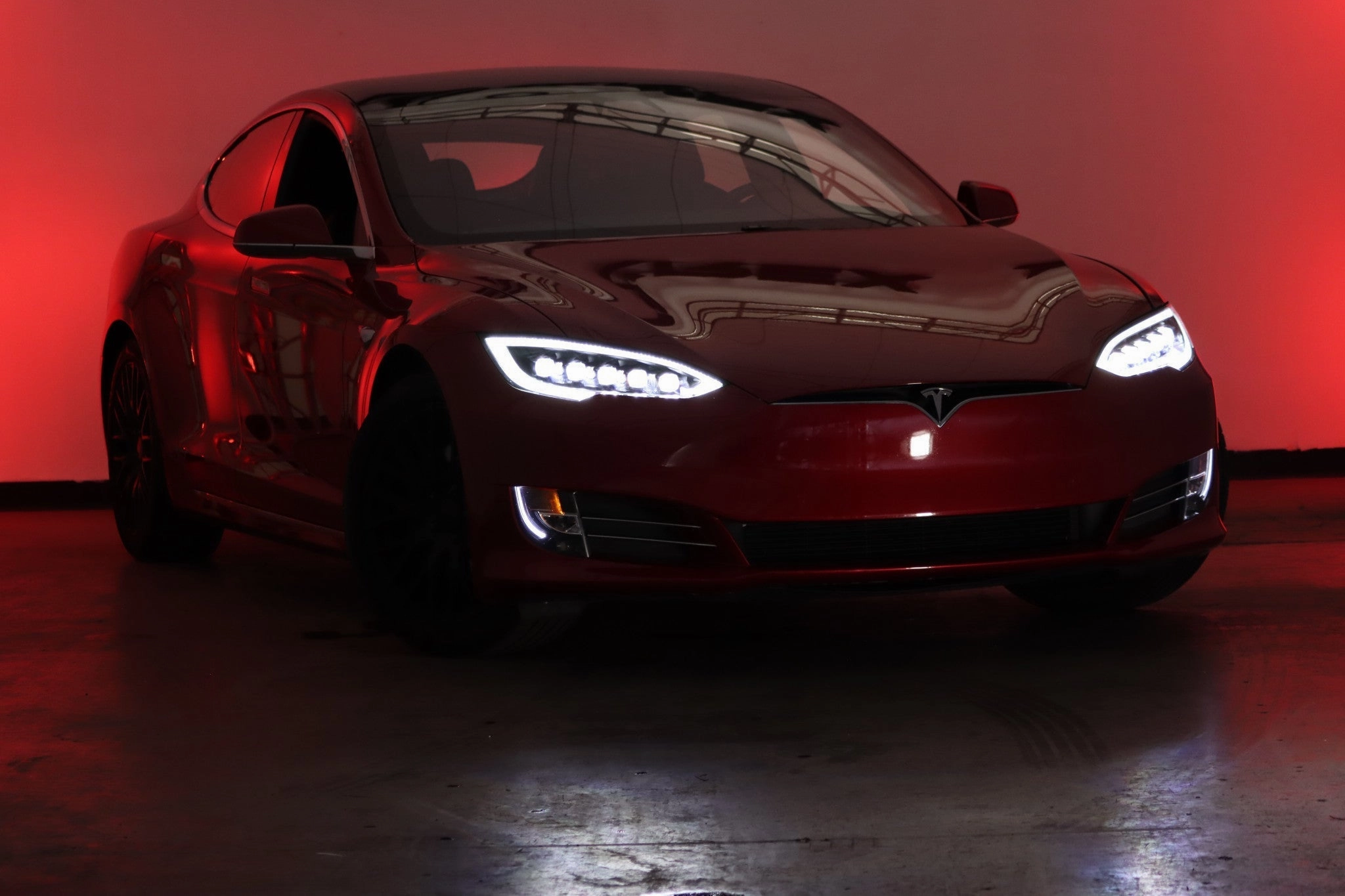 12-21 Tesla Model S NOVA-Series LED Projector Headlights Alpha-Black