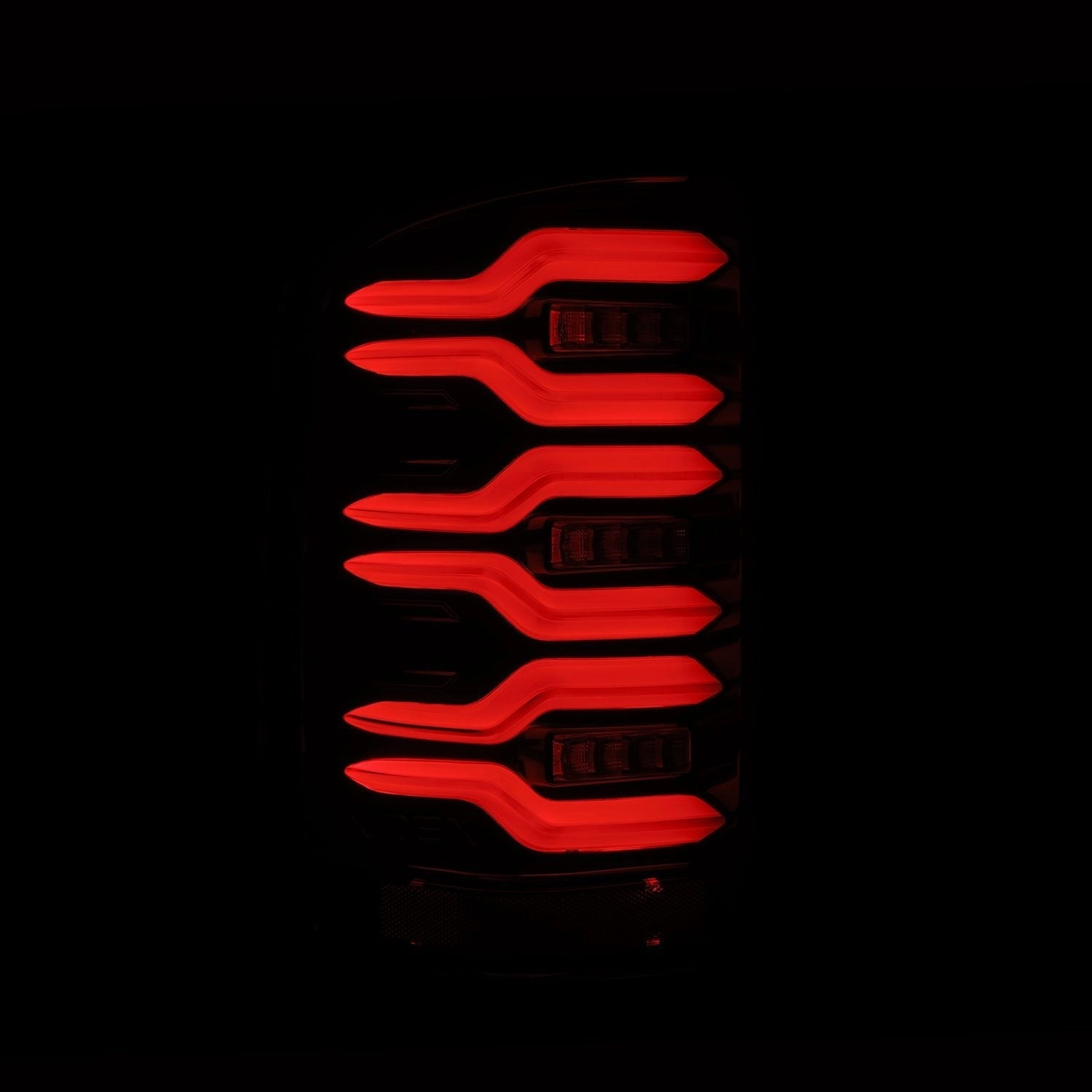 14-18 GMC Sierra 1500/2500HD/3500HD LUXX-Series LED Tail Lights Alpha-Black