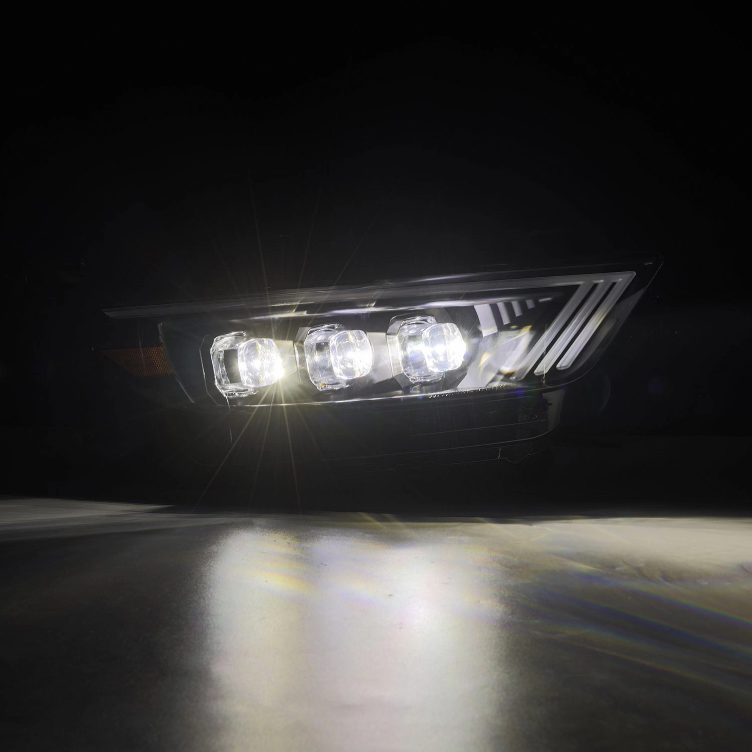 15-17 Ford Mustang/18-20 Mustang Shelby GT350/GT500 NOVA-Series LED Projector Headlights Black