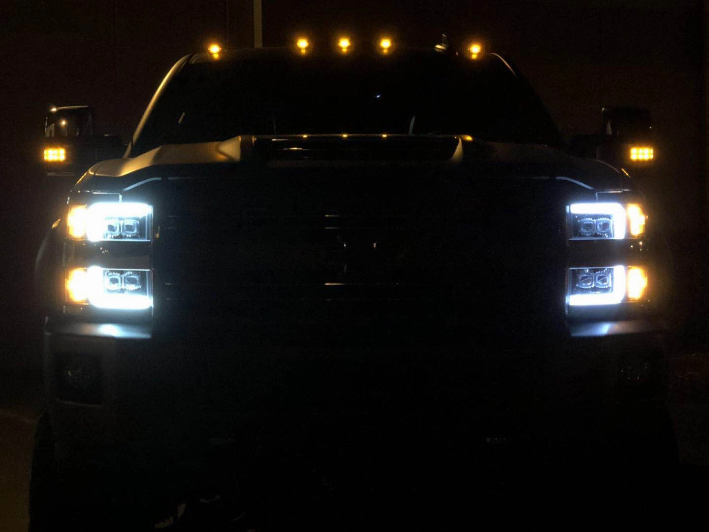 15-19 Chevrolet Silverado 2500HD/3500HD MK II NOVA-Series LED Projector Headlights Chrome